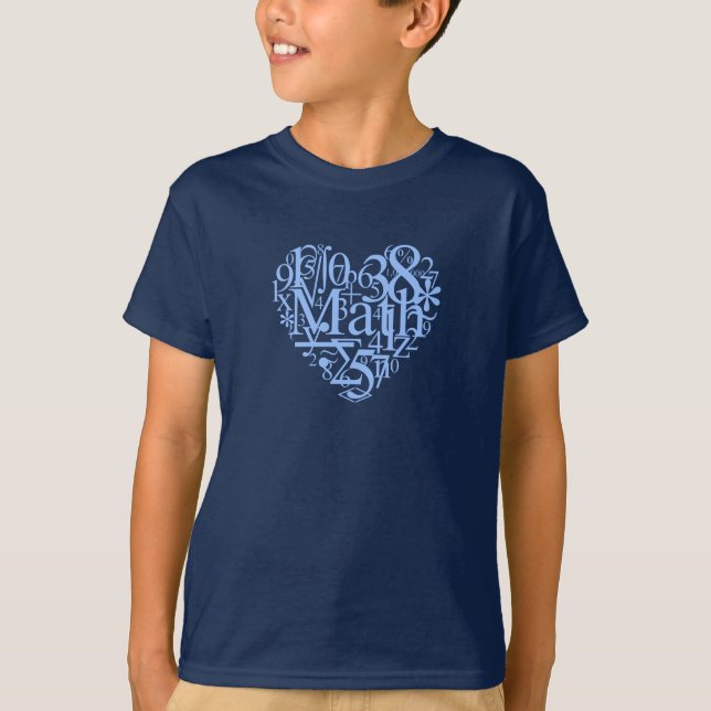 J'aime le T-shirt de maths (Devant)