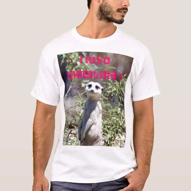 J'aime le T-shirt de Meerkats (Devant)