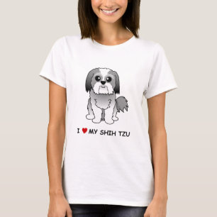 J'aime le T-shirt de mes dames de Shih Tzu