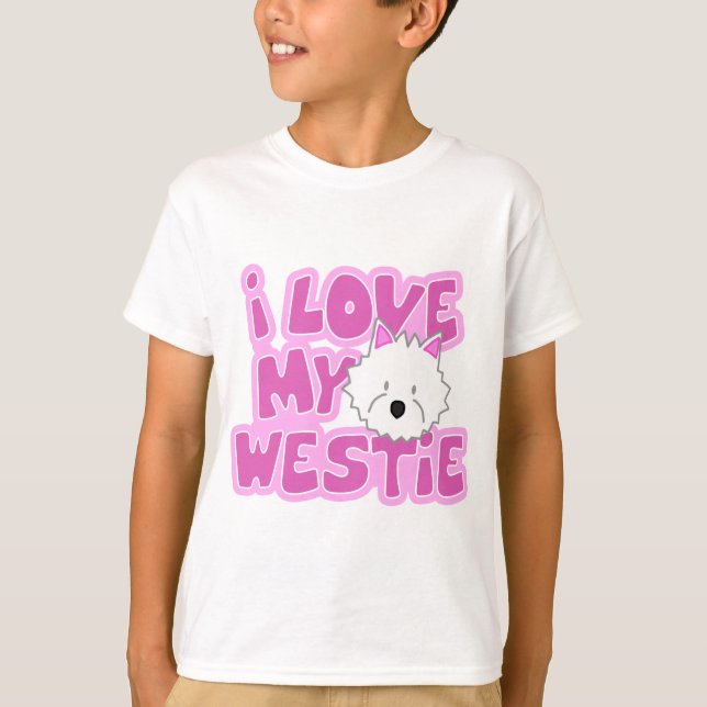 J'aime le T-shirt de mon enfant de Westie (Devant)