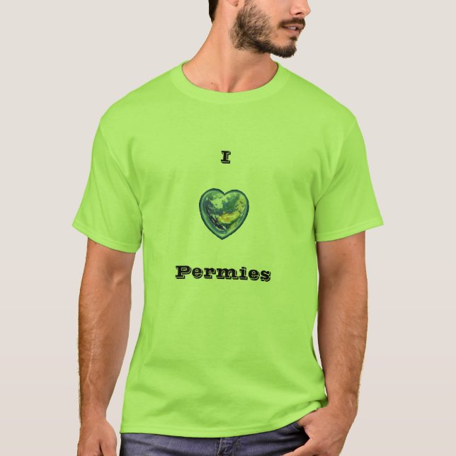 J'aime le T-shirt de Permies (Devant)