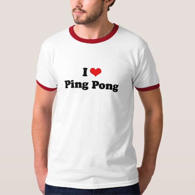 J'aime le T-shirt de ping-pong (Devant)