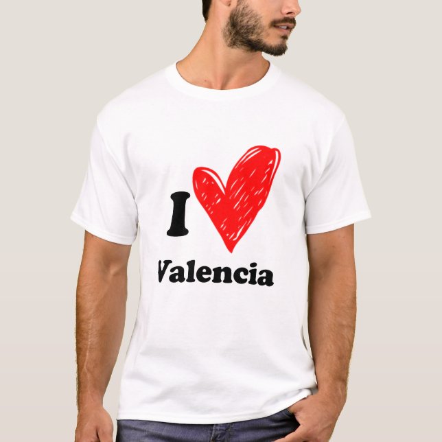 J'aime le T-shirt de Valence (Devant)