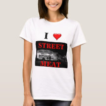 J'aime le T-shirt de viande de rue. Pièce en t de
