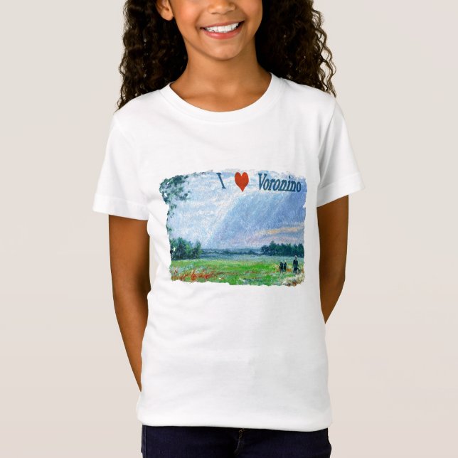 J'aime le T-shirt de Voronino (un village en (Devant)
