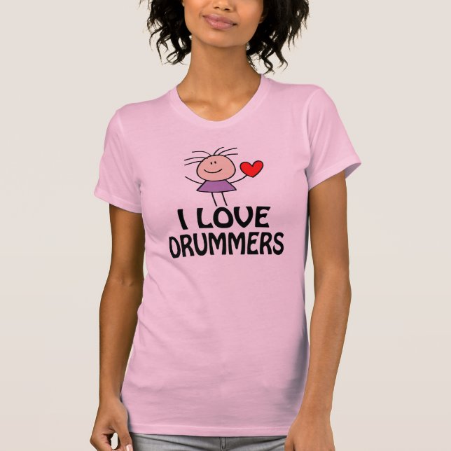 J'aime le T-shirt des femmes de batteurs (Devant)