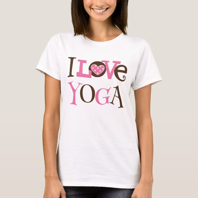 J'aime le T-shirt des sports des femmes de yoga (Devant)