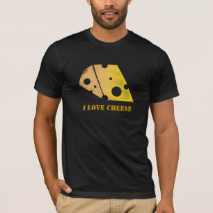 J'aime le T-shirt d'obscurité de fromage