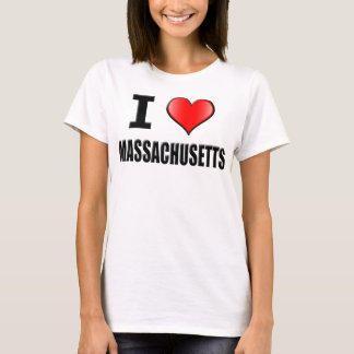 J'aime le T-shirt du Massachusetts - femmes