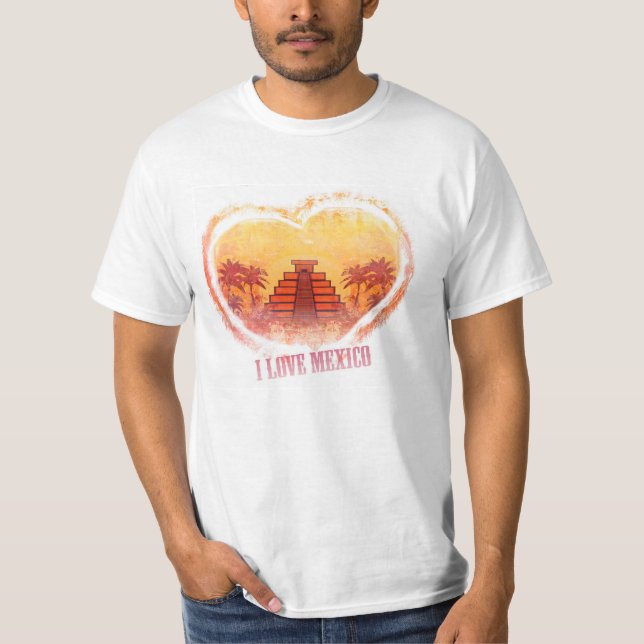 J'aime le T-shirt du Mexique (Devant)