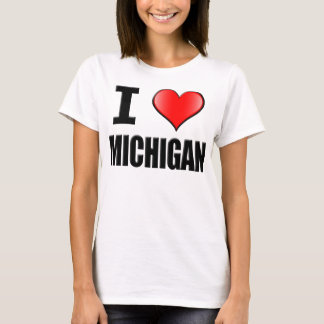 J'aime le T-shirt du Michigan - femmes