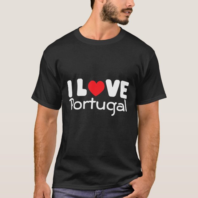 J'aime le T-shirt du Portugal | (Devant)