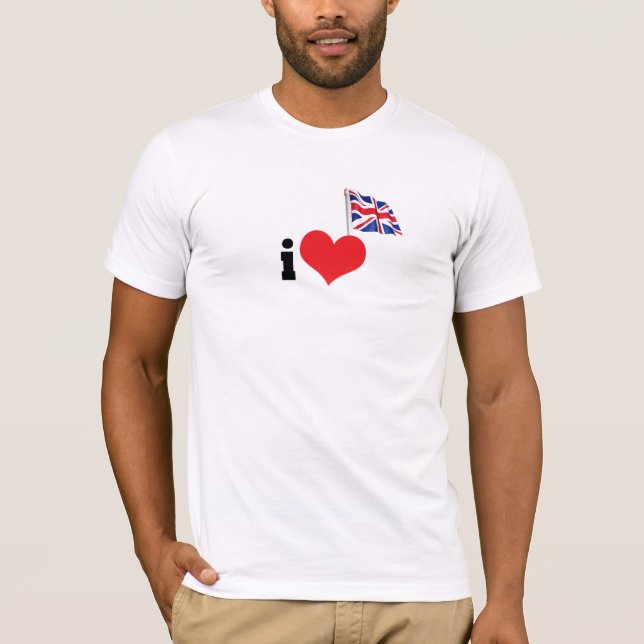 j'aime le T-shirt du Royaume-Uni (Devant)