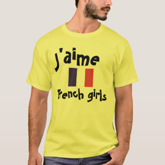 J'aime le T-shirt français de filles