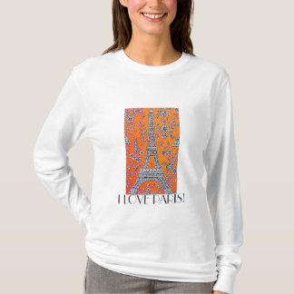 J'aime le T-shirt hoody de dames de Vintage voyage