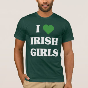 J'aime le T-shirt irlandais de filles