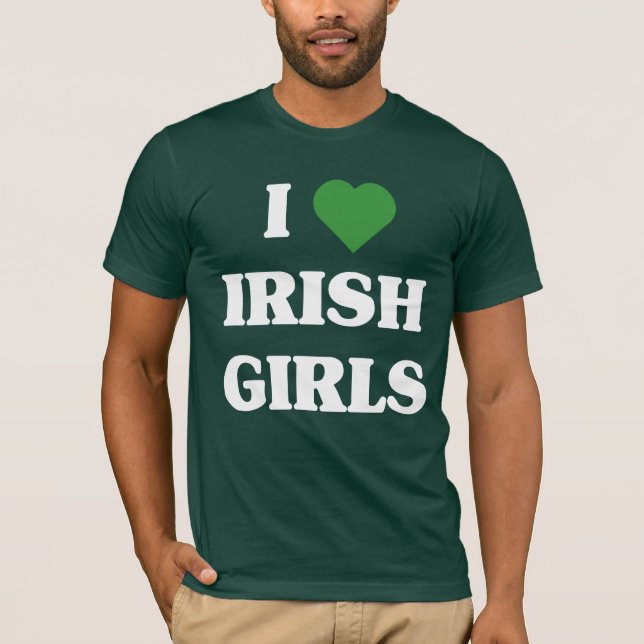 J'aime le T-shirt irlandais de filles (Devant)