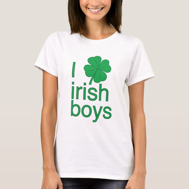 J'aime le T-shirt irlandais de garçons (Devant)