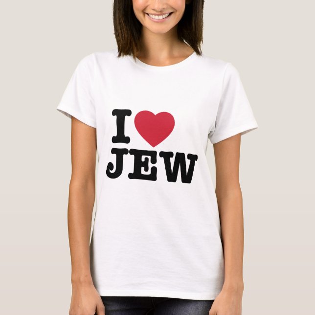 J'Aime Le T-shirt Juif (Devant)