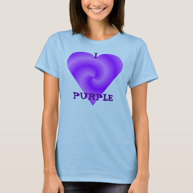 J'aime le T-shirt pourpre (Devant)
