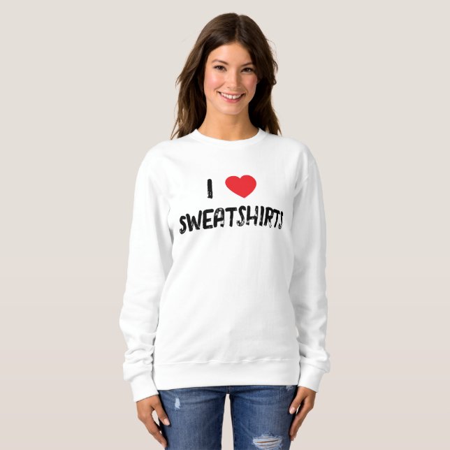 J'aime le T-shirt Sweatshirt (Devant entier)