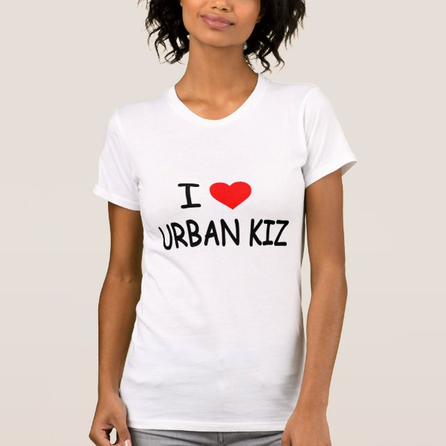 J'aime le T-shirt urbain de Kiz - Kizomba (Devant)