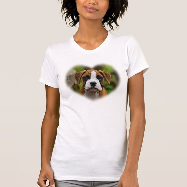 J'aime le T-shirts de débardeur de coeur de chiot (Devant)