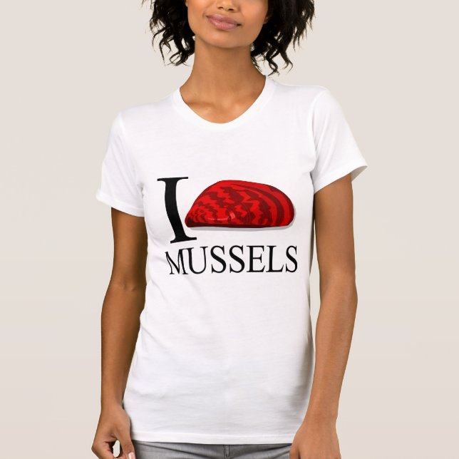J'aime le T-shirts de moules (Devant)