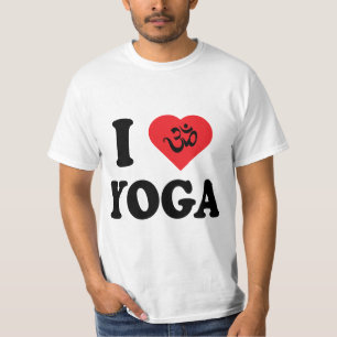 J'aime le T-shirts des hommes de yoga