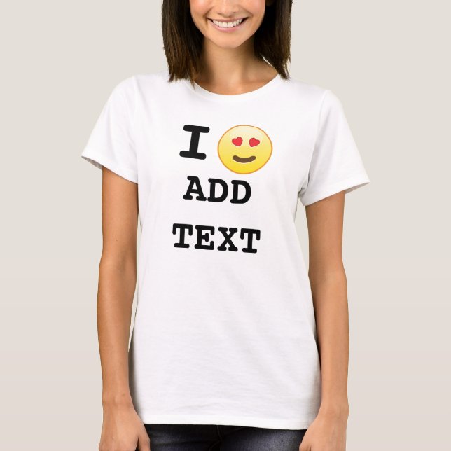 J'aime le T-shirts fait sur commande (Devant)