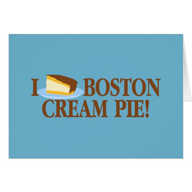 J'aime le tarte crème de Boston (Devant horizontal)