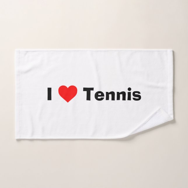 J'aime le tennis (Serviette à main)