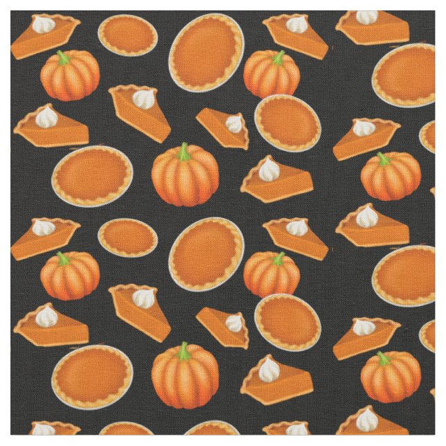J'aime le tissu de tarte de citrouille (Fermer)