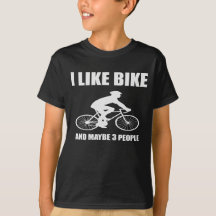 J'Aime Le Vélo Et Peut-Être 3 Personnes Tshirt Cad