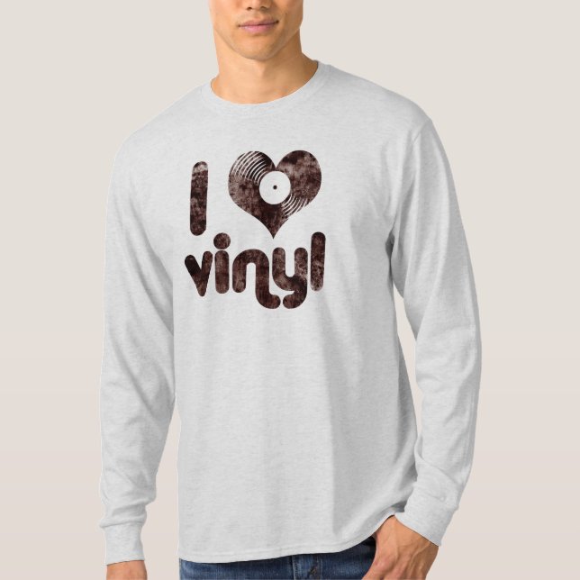 J'aime le vinyle - T-shirt (Devant)