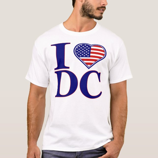 J'aime le Washington DC en avant du T-shirt (Devant)