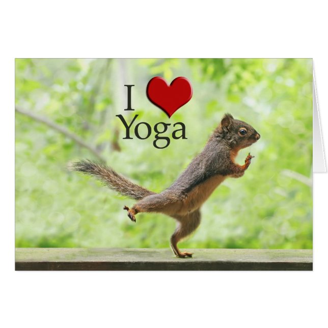J'Aime L'écureuil de Yoga (Devant horizontal)