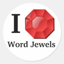 J'aime les bijoux de mots Stickers