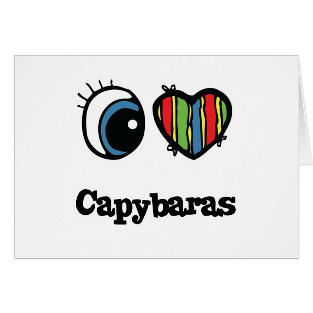 J'aime (♥) les Capybaras (Devant horizontal)