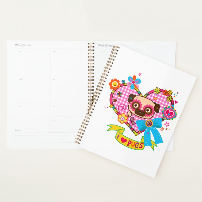 J'Aime Les Carlins ! Agenda (Devant avec enveloppe)