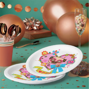 J'Aime Les Carlins ! Assiettes en Papier.