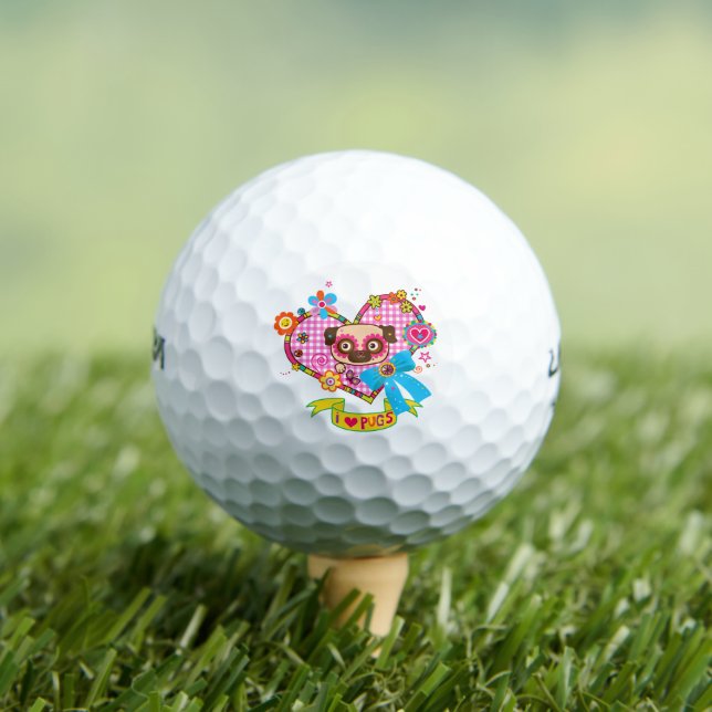 J'Aime Les Carlins ! Balles de golf (T-shirt Insitu)