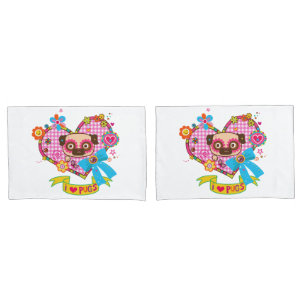 J'Aime Les Carlins ! Housses d'oreillers