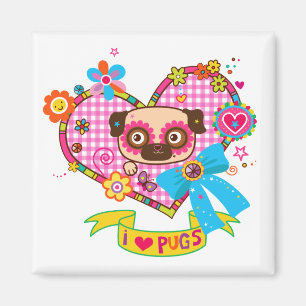 J'Aime Les Carlins ! Magnet