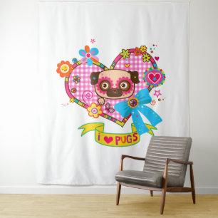 J'Aime Les Carlins ! Tenture