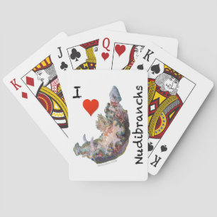 J'aime les cartes de jeu classiques de Nudibranchs