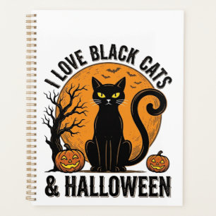 J'aime les chats noirs Halloween Vintage Shirt Des