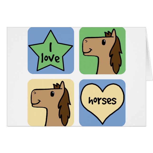 J'aime les chevaux (Devant horizontal)