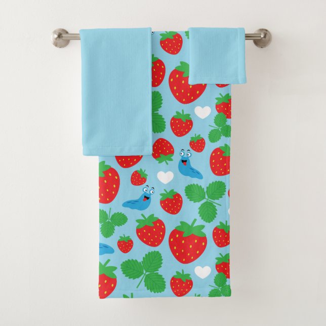 J'aime les fraises Motif sans couture (En situation)