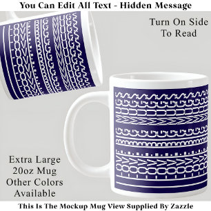 J'aime les grands mugs Message caché 157N Drôle de